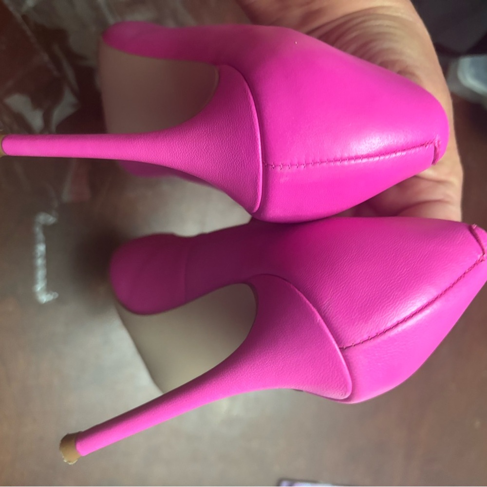 Barbie pink Steve Madden size 9 Evelyn high heels party beach costal sexy luxury - Picture 6 of 9